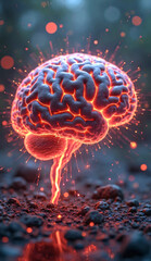 Abstract Neural Firing with Glowing Sparks