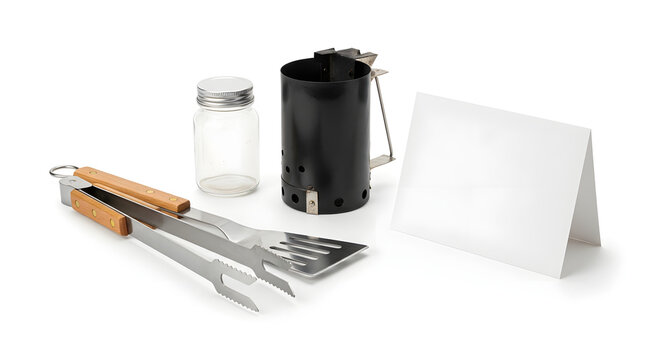Ultimate BBQ Starter Kit Grill Tools, Chimney Starter & Spice Jar