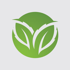 Logos of green Tree leaf ecology