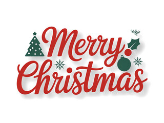 Christmas greeting cards text isolated on white background.