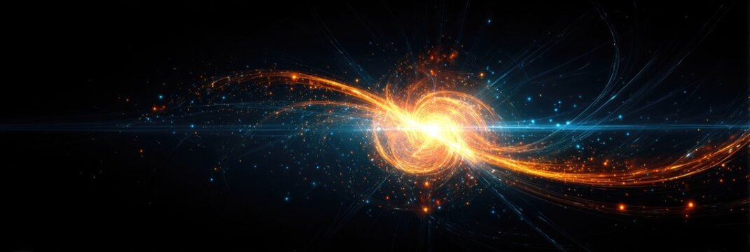 Abstract energy explosion in deep space