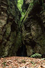 Small waterfall inside a canyon in southern Brazil