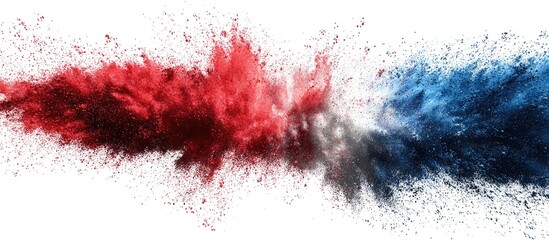 Colorful powder explosion on white background (2)