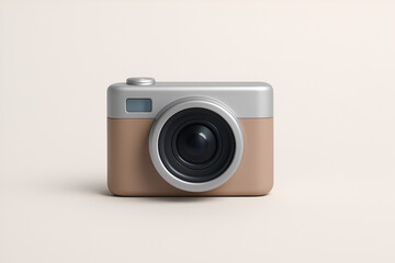 Minimalist Retro Camera Icon &ndash; Modern Photography Object