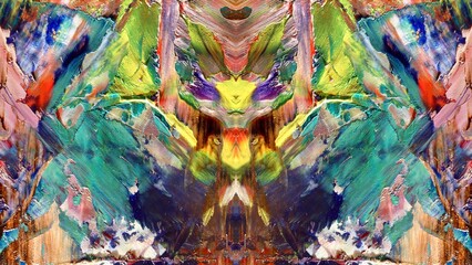 Fototapeta premium Abstract art background . Hand painting artwork on canvas .