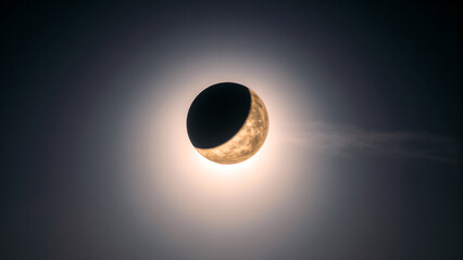 Spektakul&auml;re Sonnenfinsternis am Himmel