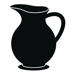 white ceramic jug isolated