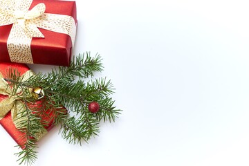 christmas tree with gift boxes