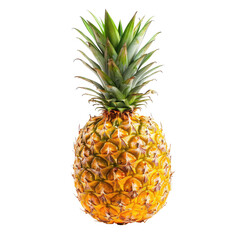 Single pineapple against black background
