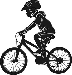 Naklejka premium silhouette of a cyclist