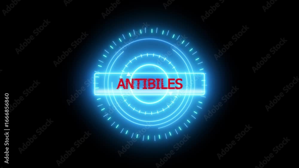Aufkleber futuristic digital interface with animated hud elements and code in neon 4k video animation gollo ba