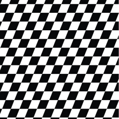 Seamless Black and White Diagonal Checkerboard Pattern Vector