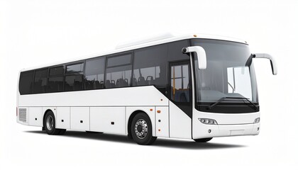 old bus isolated on white