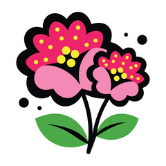 pink flower on white background