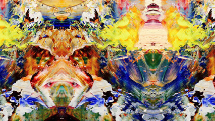 Abstract art background . Hand painting artwork on canvas .