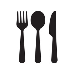 Fork spoon and knife set on white background vector illustration