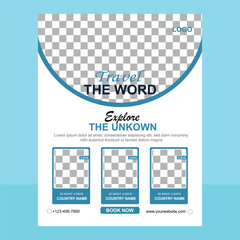 Travel sale flyer template design