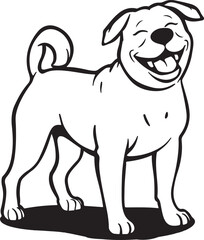 Fototapeta premium vector illustration of a black dog.