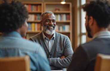 Experienced guidance counselor advises high school seniors on college and career options. Focus on academic planning, university choices, and future pathways in a realistic counseling session.