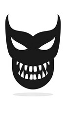 Naklejka premium Scary mask silhouette