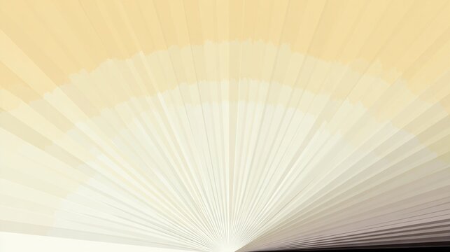 Abstract radial burst pattern in warm beige and golden tones with layered gradient rays, minimalist geometric background for modern creative design