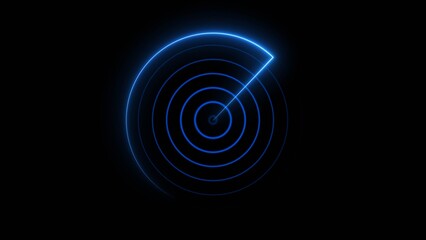 Abstract radio waves signal icon illustration concept background. Radar signal icon background.