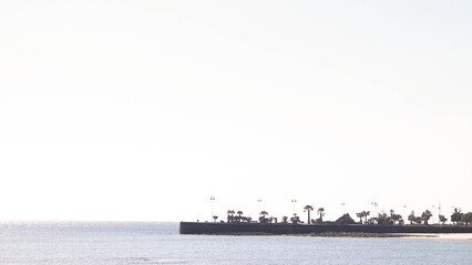 Coastal area in Arrecife, Lanzarote Island.
