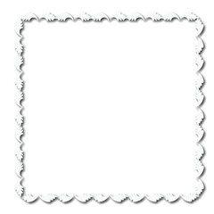 White beautiful vintage vector frame on a white background. EPS 10
