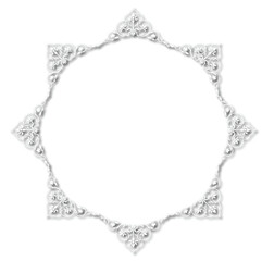 White beautiful vintage vector frame on a white background. EPS 10