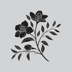 Jasmine Decorative Plant with Flower and Leaves