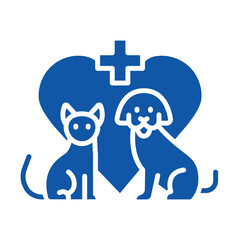 Veterinary Care color flat icon for digital and print projects.