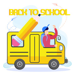 Illustration vector graphic cartoon character of back to school