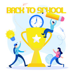 Illustration vector graphic cartoon character of back to school