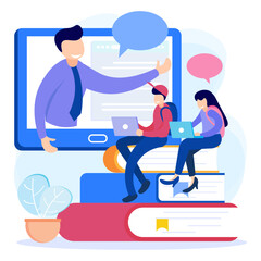 Illustration vector graphic cartoon character of back to school