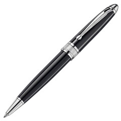 Black Ballpoint Pen, High-Angle View, Isolated on Transparent Background, Stationery, Writing Utensil, pen, office supply, writing instrument