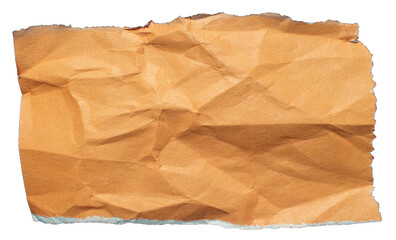 Ripped orange paper torn edges with transparent background paper tear