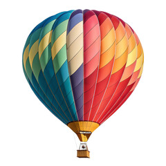 Fototapeta premium Colorful Hot Air Balloon Isolated on Transparent Background, Travel, Adventure, balloon, hot air balloon, air balloon