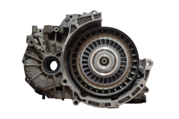 Car automatic transmission or car automatic gearshift isolated on white background. Automotive gearbox