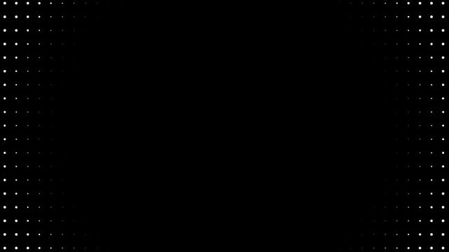 Abstract circular radial wave halftone animation. Abstract Dotted Background alpha channel. 4k Video Animation