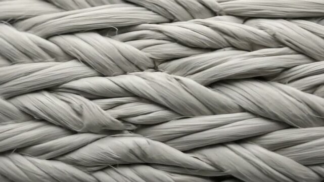 Detailed braided rope texture neutral tones interwoven strands fiber pattern close up