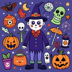 halloween seamless background
