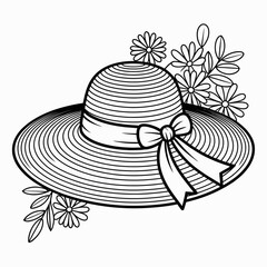 hat with flowers