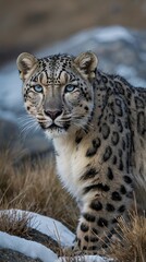 Fototapeta premium Snow Leopard Himalayan Mountains