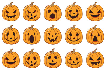 Halloween Pumpkins Collection – Funny and Spooky Jack O’ Lantern Faces