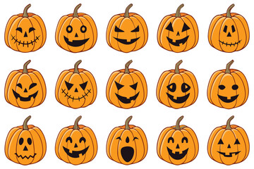 Halloween Pumpkins Collection – Funny and Spooky Jack O’ Lantern Faces