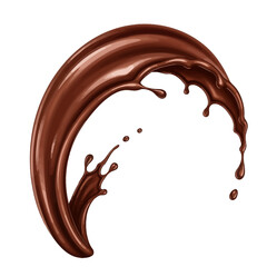 Chocolate splash graphic design.