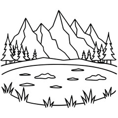 Frozen Lake icon vector
