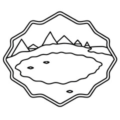 Frozen Lake icon vector