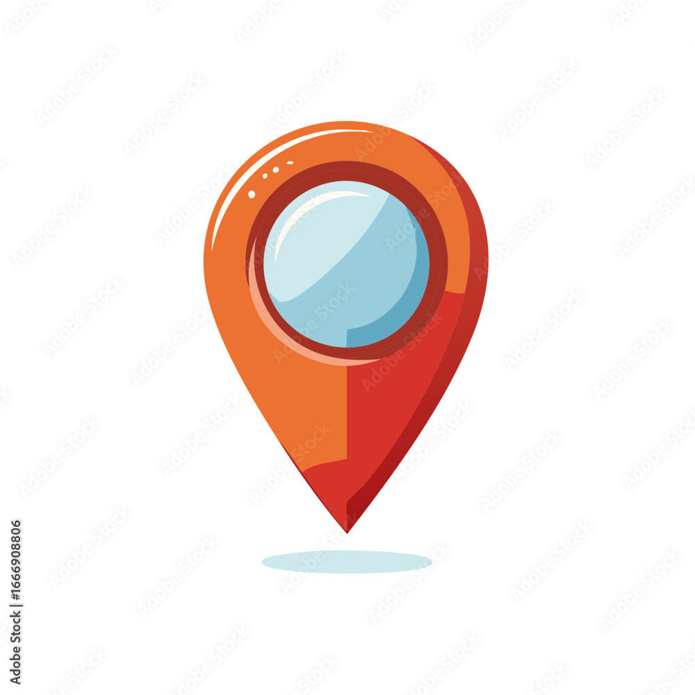 Aufkleber pin pointer map location icon navigation symbol graphic design
