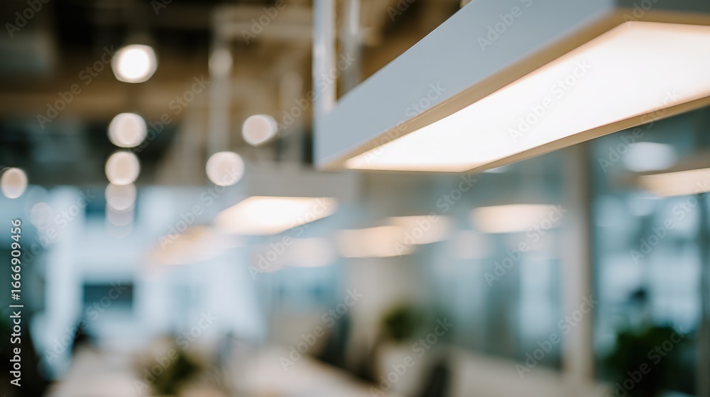 Aufkleber closeup medium shot focusing on a modern task light featuring ai control illuminating a workspace wi